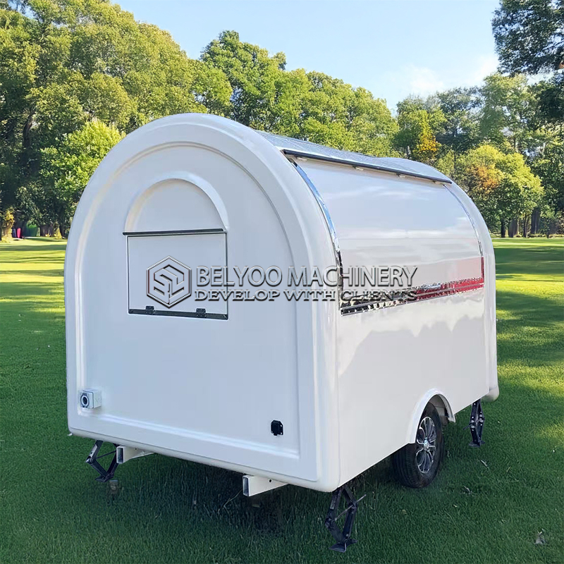 8FT White Small Round Trailer