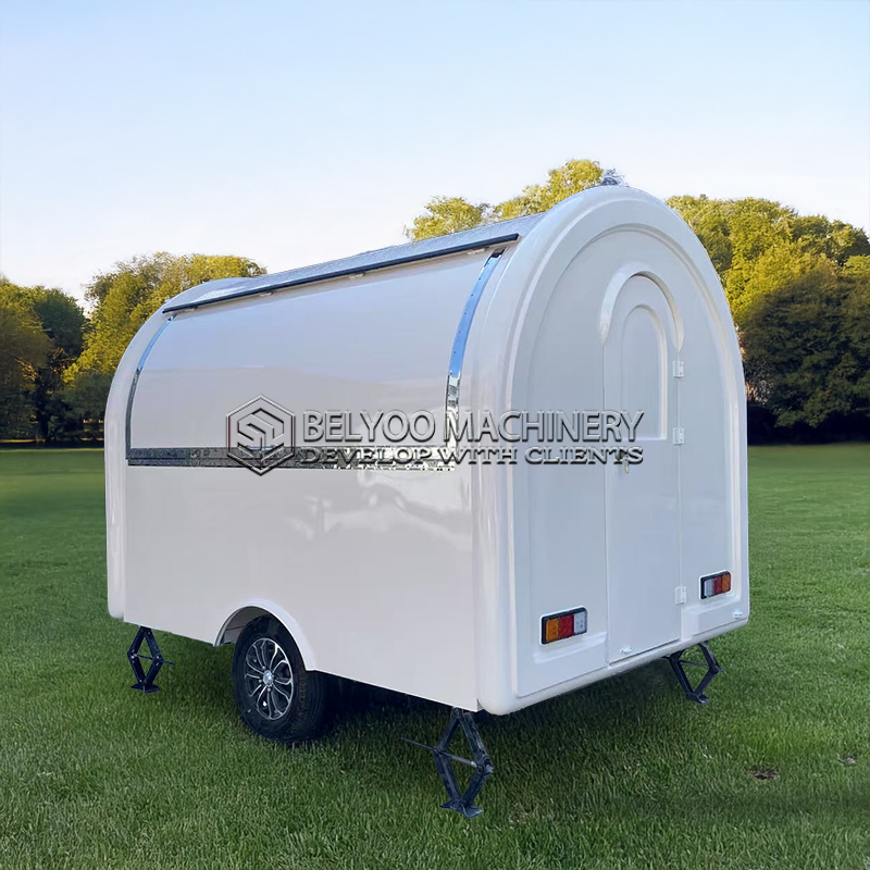 8FT White Small Round Trailer