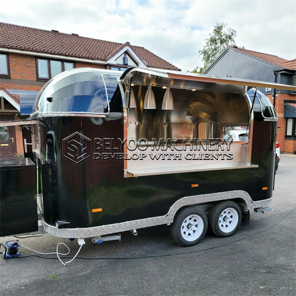BLACK AIRSTREAM FOOD TRAILER