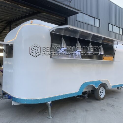 White Airstream Food Trailer