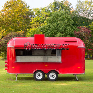 13FT Red Airstream Food Trailer for Wedding and Private Party Services
