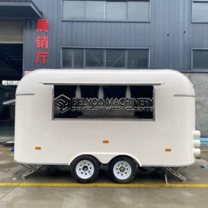 13FT White Airstream Food Trailer A Classic and Elegant Mobile Kitchen Solution