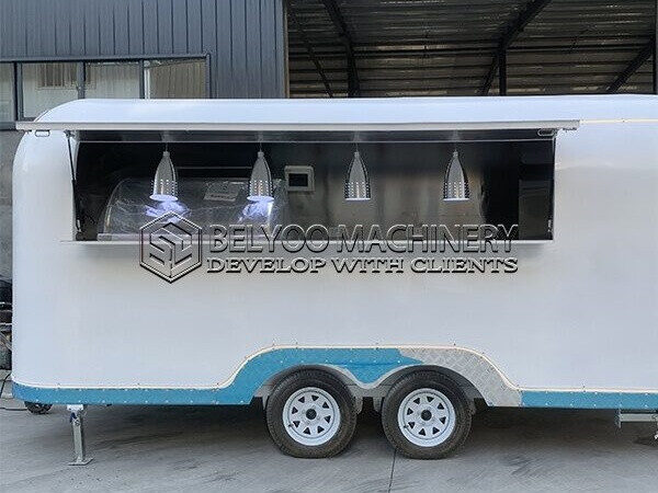 White Airstream Food Trailer