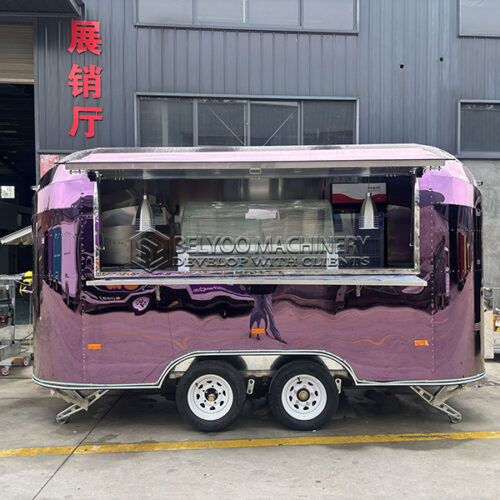 15ft purple mirror airstream food trailer