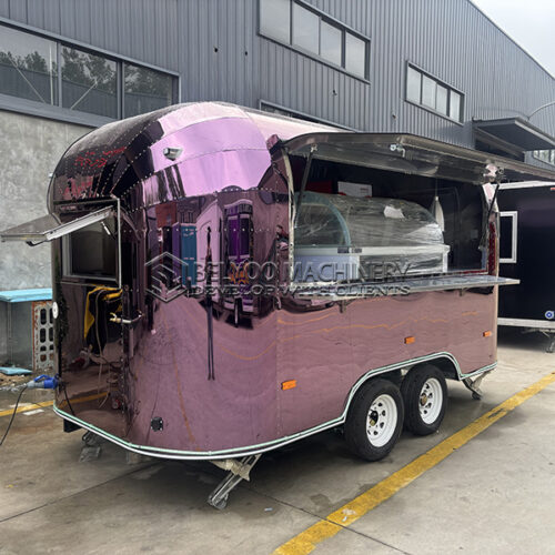 15ft purple mirror airstream food trailer
