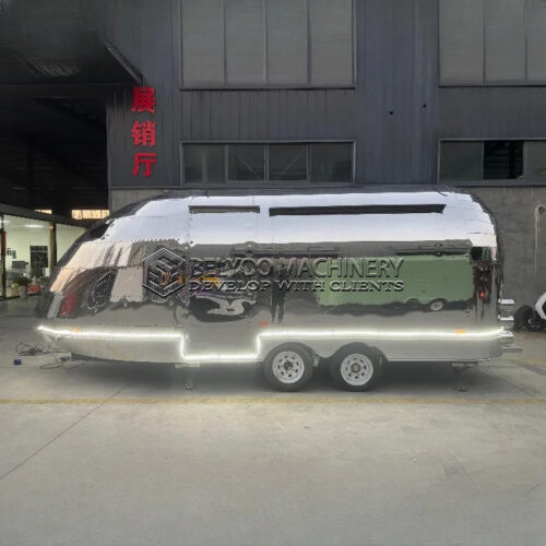 16.5FT Mirror Bullet-shaped Airstream Food Trailer