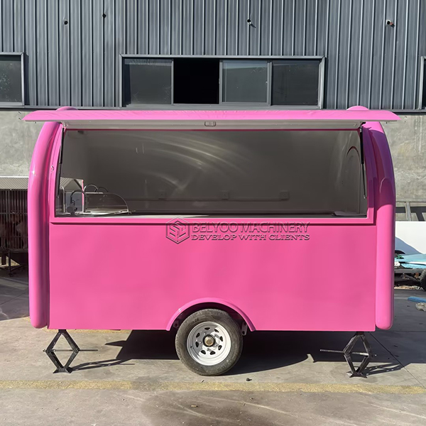 10FT Pink Small Round Food Trailer