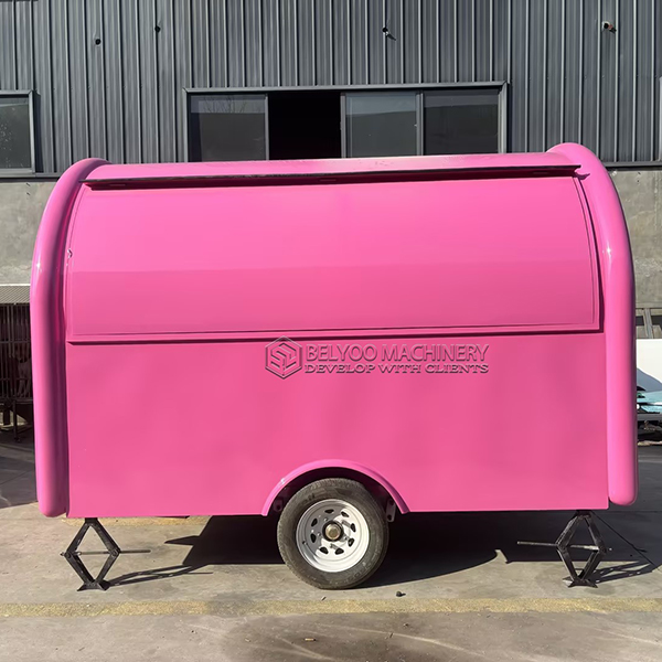10FT Pink Small Round Food Trailer - Image 6