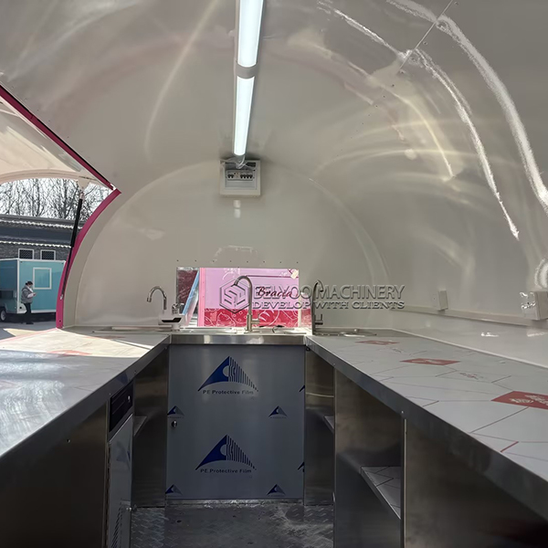 10FT Pink Small Round Food Trailer - Image 7