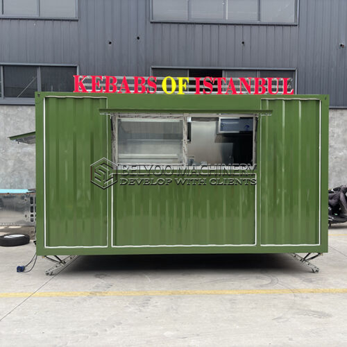 13FT Container-style Square Food Trailer for Kebabs