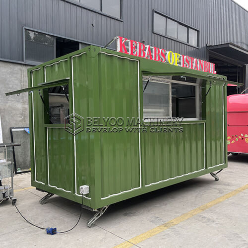 13FT Container-style Square Food Trailer for Kebabs