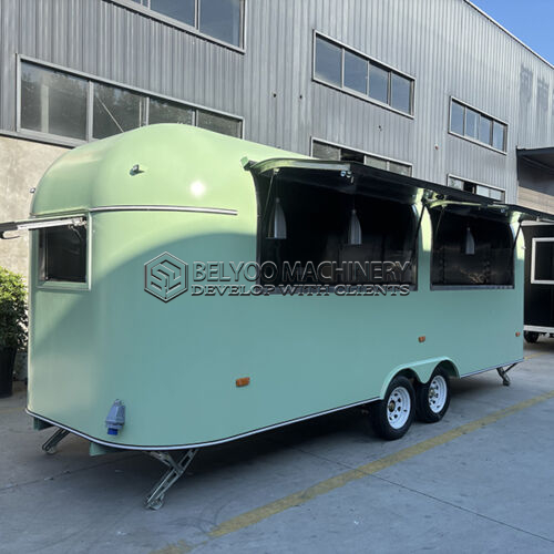 19.7FT Light Green Airstream Food Trailer for Wedding, Party