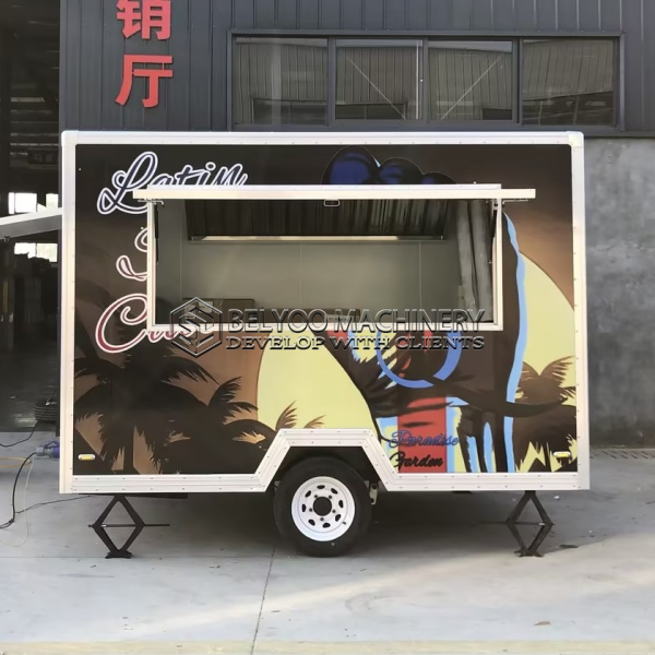 10FT Sticker Single Window Square Food Trailer