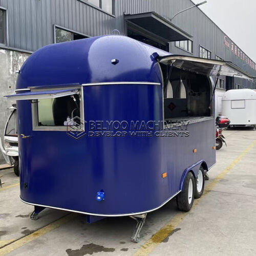 13FT Dark Blue Airstream Food Trailer for Street Food Vendors