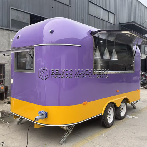 13FT Purple and Yellow Airstream Food Trailer