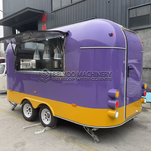 13FT Purple and Yellow Airstream Food Trailer