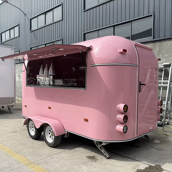 13FT Pink Airstream Food Trailer for Festival Catering