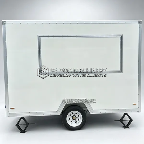 10FT White Single Window Square Food Trailer