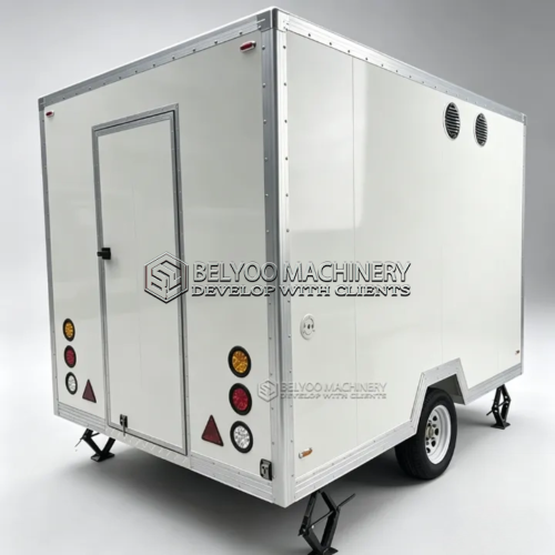 10FT White Single Window Square Food Trailer