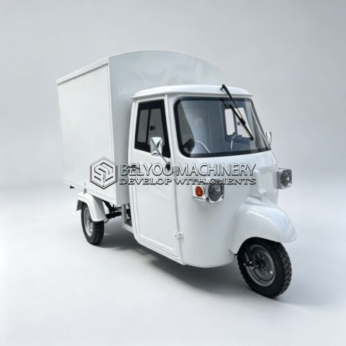 11FT White Piaggio Food Truck