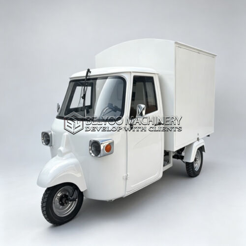 11FT White Piaggio Food Truck