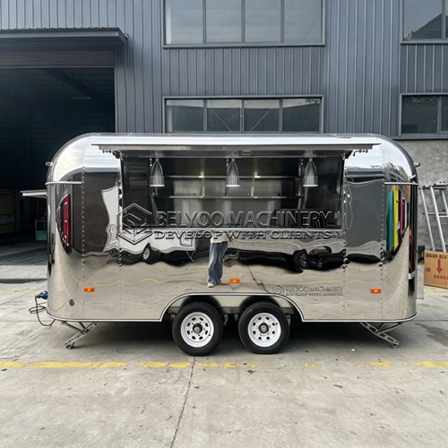 14.8FT Mirror Stainless Steel Food Trailer