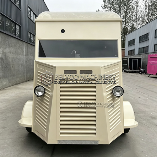Vintage Citroen Style Electric Food Truck